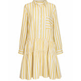 Rabens Saloner “Asimina” Striped Cotton Shirt Dress