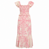 Sea New York “Henrietta” Print Smocked Dress