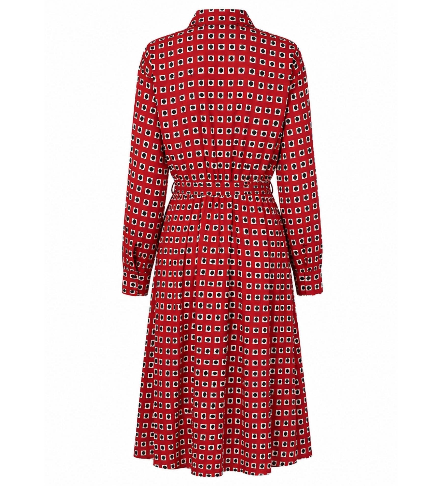 Staud Printed Midi Length Dress