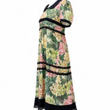 Trelise Cooper “Green Eyed” Floral Tiered Midi Dress