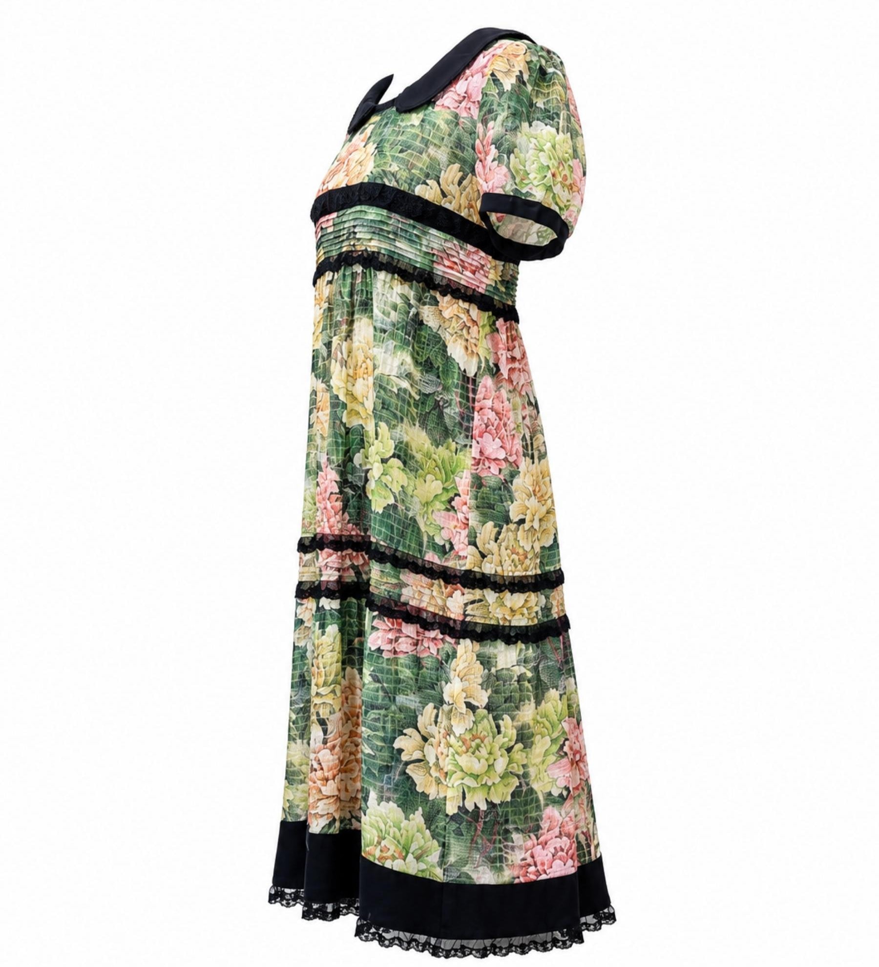 Trelise Cooper “Green Eyed” Floral Tiered Midi Dress