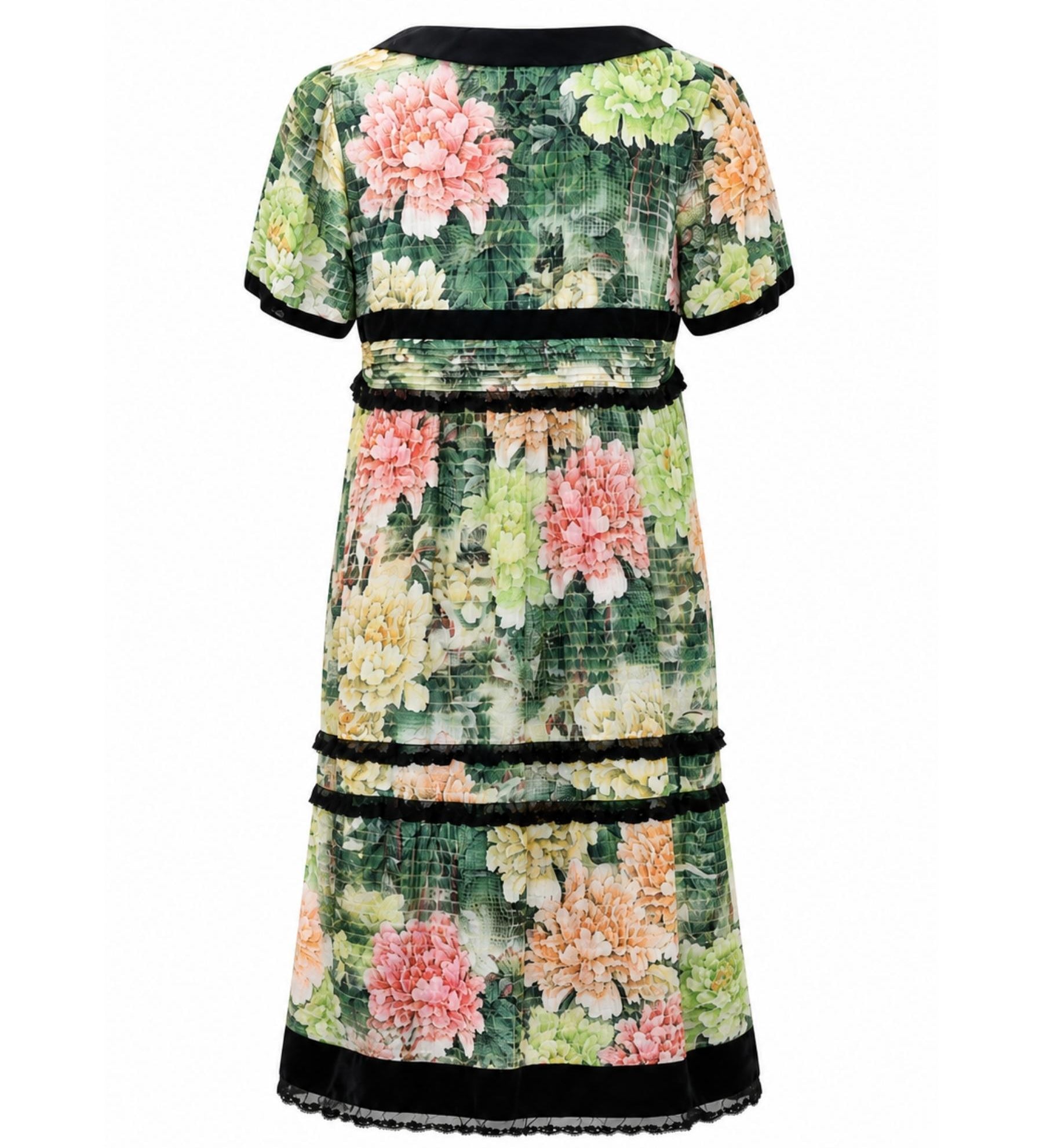 Trelise Cooper “Green Eyed” Floral Tiered Midi Dress