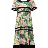 Trelise Cooper “Green Eyed” Floral Tiered Midi Dress