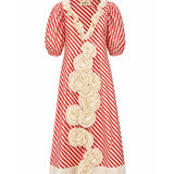 Trelise Cooper Rosette Stripe Midi Dress