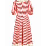 Trelise Cooper Rosette Stripe Midi Dress