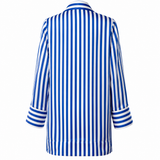 By Malene Birger Blue & White Striped Long Sleeve Blouse