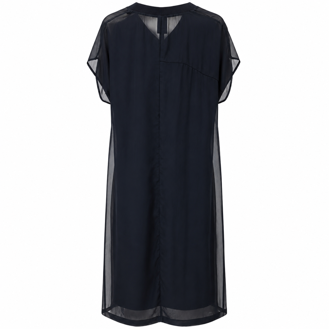 Moochi Sheer Overlay Tabard Midi Dress