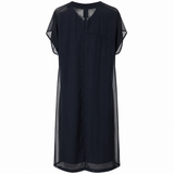 Moochi Sheer Overlay Tabard Midi Dress