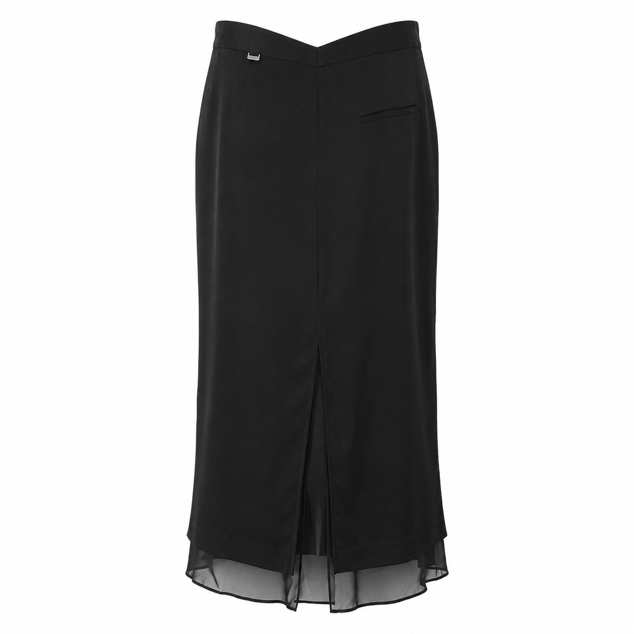 Calvin Klein Sheer Panel Layered Ankle Skirt