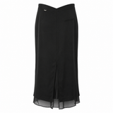 Calvin Klein Sheer Panel Layered Ankle Skirt