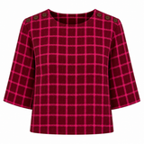 Kate Sylvester Silk Check Blouse