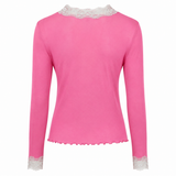 Trelise Cooper Pink Lace Trim Top