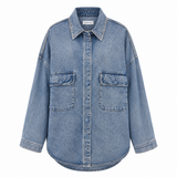 The Frankie Shop Oversized Denim Shirt Jacket
