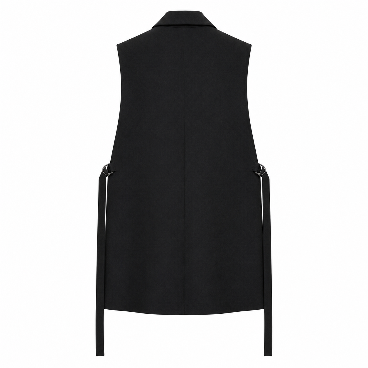 Zara Black Longline Belted Waistcoat