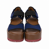 Marni Blue Platform Slingback Sandals