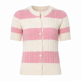 Maggie Marilyn Pink & Cream Cashmere Cardigan