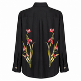 Zara Black Floral Print Shirt
