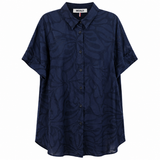 WORLD Navy Tonal Print Shirt