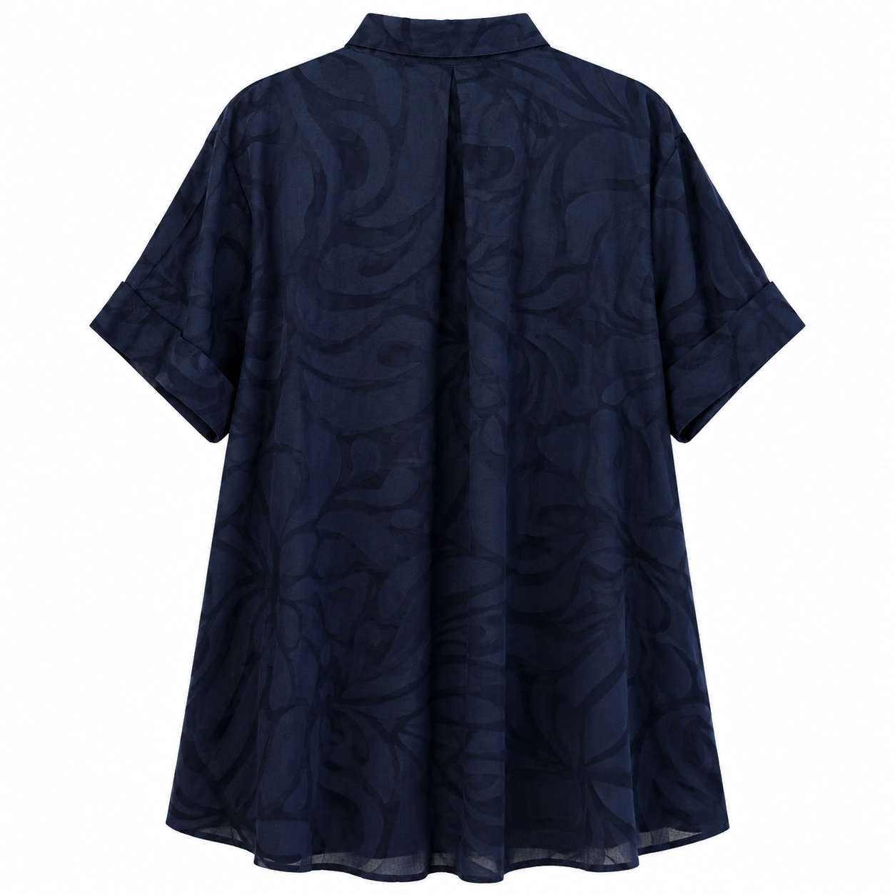 WORLD Navy Tonal Print Shirt