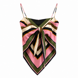 Zara Printed Tie-Back Top