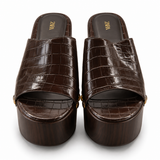 Zara Croc-Effect Platform Mules