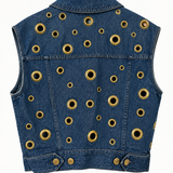 Vintage Moschino Jeans Grommet Denim Vest