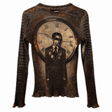 Jean Paul Gaultier Printed Mesh Cardigan