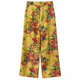 Momonì Floral Silk Wide-Leg Trousers