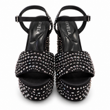 Carvela Black Embellished Platform Heels