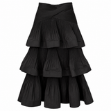 Zimmermann Black Tiered Pleated Skirt - NZ 8