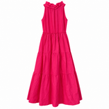 Hope Made in Italy Fuchsia Cotton Maxi Dress