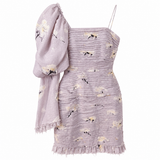 Aje One-Shoulder Floral Mini Dress – Size 12