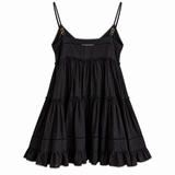 Aje Black Tiered Mini Dress – Size 12