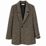 ANINE BING Herringbone Blazer – Size M