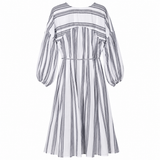 Cotton Striped Midi Dress