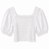 Sylvester by Kate Sylvester Shirred Cotton Top