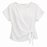 Bone & Arrow Ramie Wrap Top – Size XS