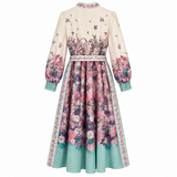 Floral Belted Midi Dress