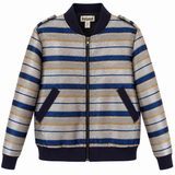Hailwood Metallic Stripe Bomber Jacket - Size 12