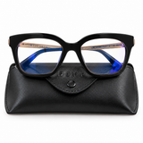 DIFF Eyewear Bella Glasses – Black / Rose Gold