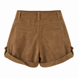 Isabel Marant Marline Leather Shorts – Bronze – Size 36