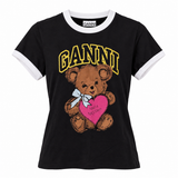 Ganni Teddy Bear Ringer T-Shirt – Size M