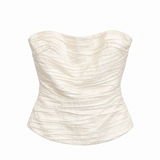 Aje Ivory Ruched Corset Top – Size 10