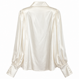 The Vampire's Wife Ivory Satin Blouse – Size 8