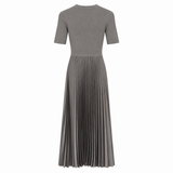 SABA Ribbed Knit Pleated Maxi Dress - Size XS