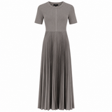 SABA Ribbed Knit Pleated Maxi Dress - Size XS