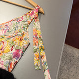 Carlson Floral Tie-Shoulder Midi Dress