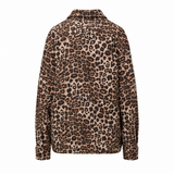Anine Bing “Flynn” Leopard Print Shirt Jacket