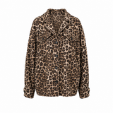 Anine Bing “Flynn” Leopard Print Shirt Jacket