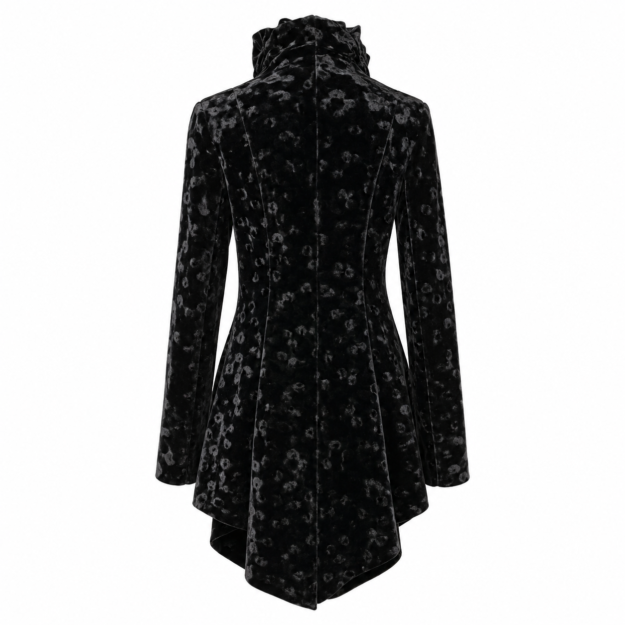 Annah Stretton Black Velvet Victorian Ruffle Jacket